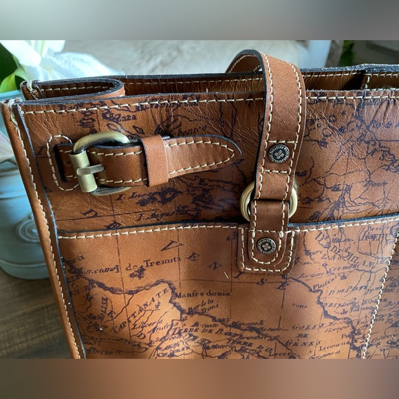 Patricia Nash Bags Patricia Nash Map Riot Rust Leather Tote Bag
